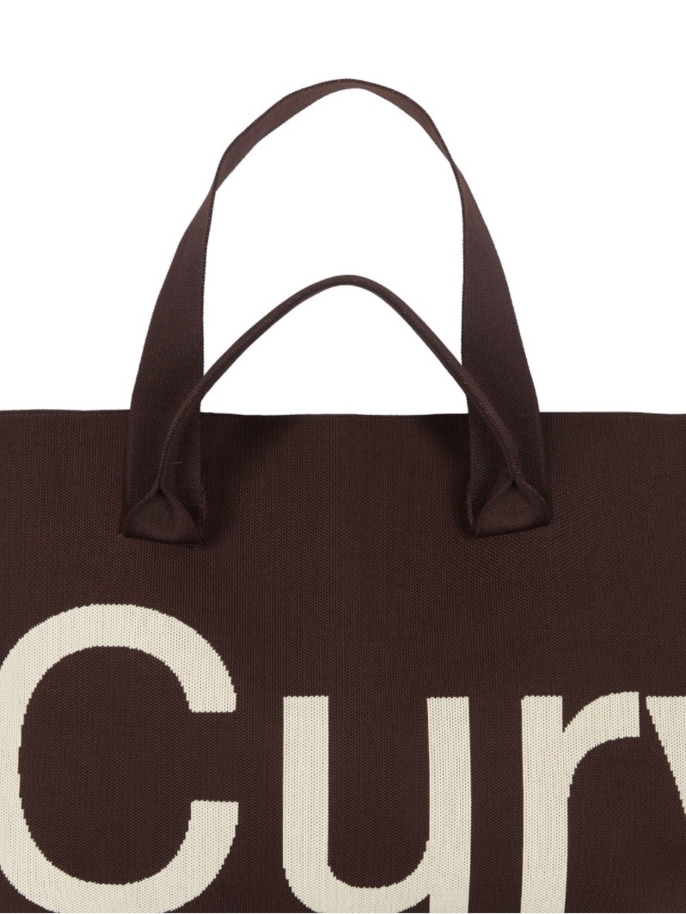 Canvas Tote Bag by Sean Brown with Contrast Text in Brown and Cream